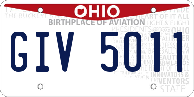 OH license plate GIV5011