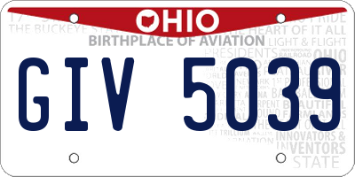 OH license plate GIV5039
