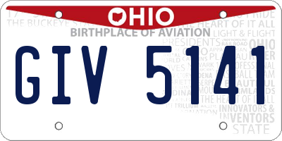 OH license plate GIV5141