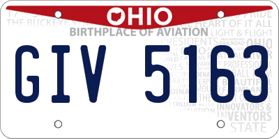 OH license plate GIV5163
