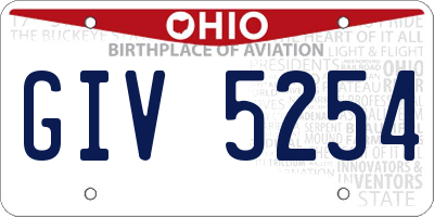 OH license plate GIV5254
