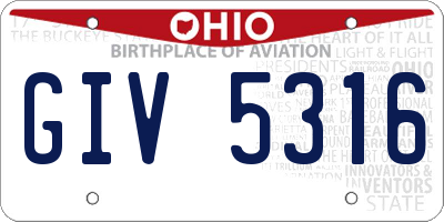 OH license plate GIV5316