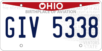 OH license plate GIV5338