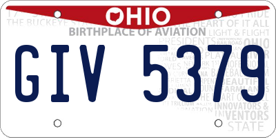 OH license plate GIV5379