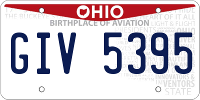 OH license plate GIV5395