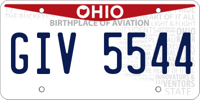 OH license plate GIV5544