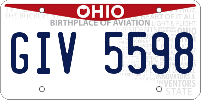 OH license plate GIV5598