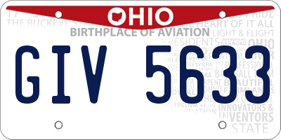 OH license plate GIV5633
