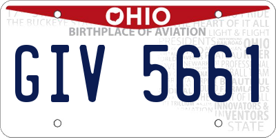 OH license plate GIV5661
