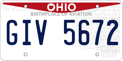 OH license plate GIV5672