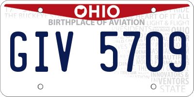 OH license plate GIV5709