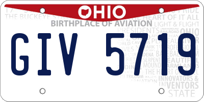 OH license plate GIV5719