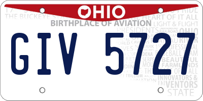 OH license plate GIV5727