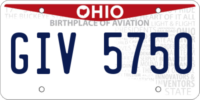 OH license plate GIV5750