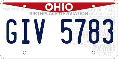 OH license plate GIV5783