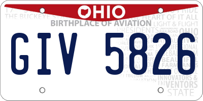 OH license plate GIV5826