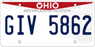 OH license plate GIV5862