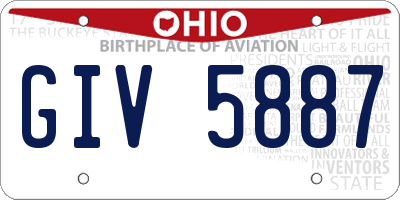 OH license plate GIV5887