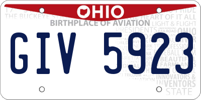 OH license plate GIV5923