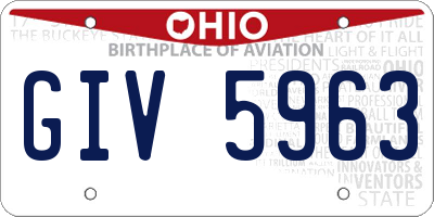 OH license plate GIV5963