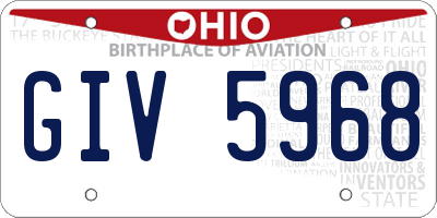 OH license plate GIV5968