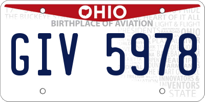 OH license plate GIV5978