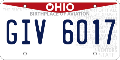OH license plate GIV6017