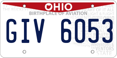 OH license plate GIV6053