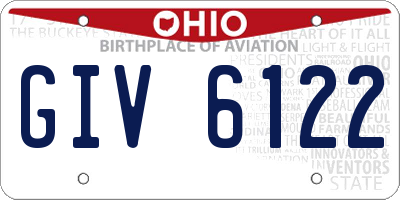 OH license plate GIV6122