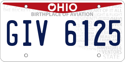 OH license plate GIV6125