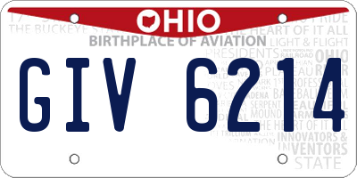OH license plate GIV6214