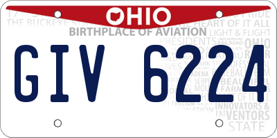 OH license plate GIV6224
