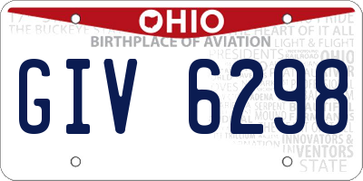 OH license plate GIV6298