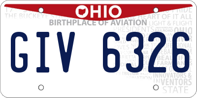 OH license plate GIV6326