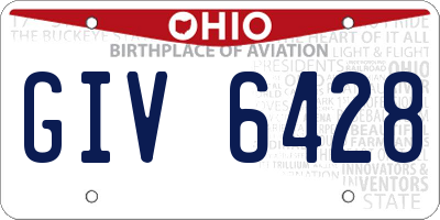 OH license plate GIV6428