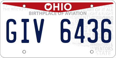 OH license plate GIV6436