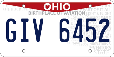 OH license plate GIV6452