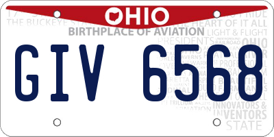 OH license plate GIV6568