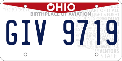 OH license plate GIV9719