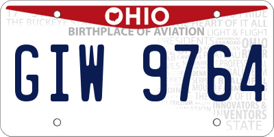 OH license plate GIW9764