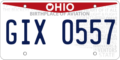 OH license plate GIX0557