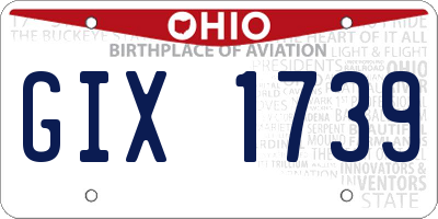OH license plate GIX1739
