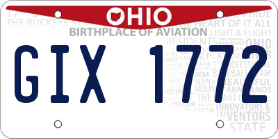 OH license plate GIX1772