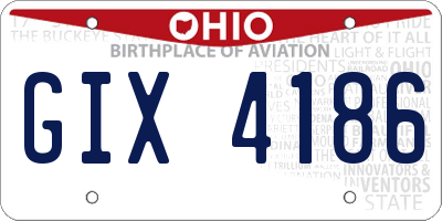 OH license plate GIX4186