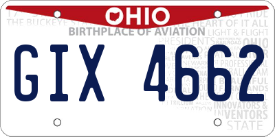 OH license plate GIX4662