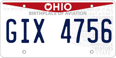 OH license plate GIX4756