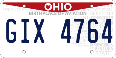 OH license plate GIX4764
