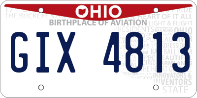 OH license plate GIX4813