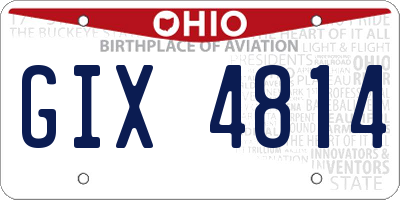 OH license plate GIX4814