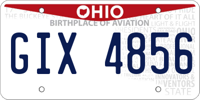 OH license plate GIX4856